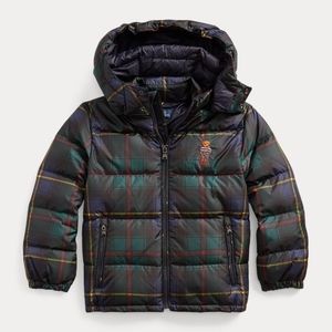 Polo Ralph Lauren Polo Bear Super Warm 650 Duck Down Tartan Puffer Jacket